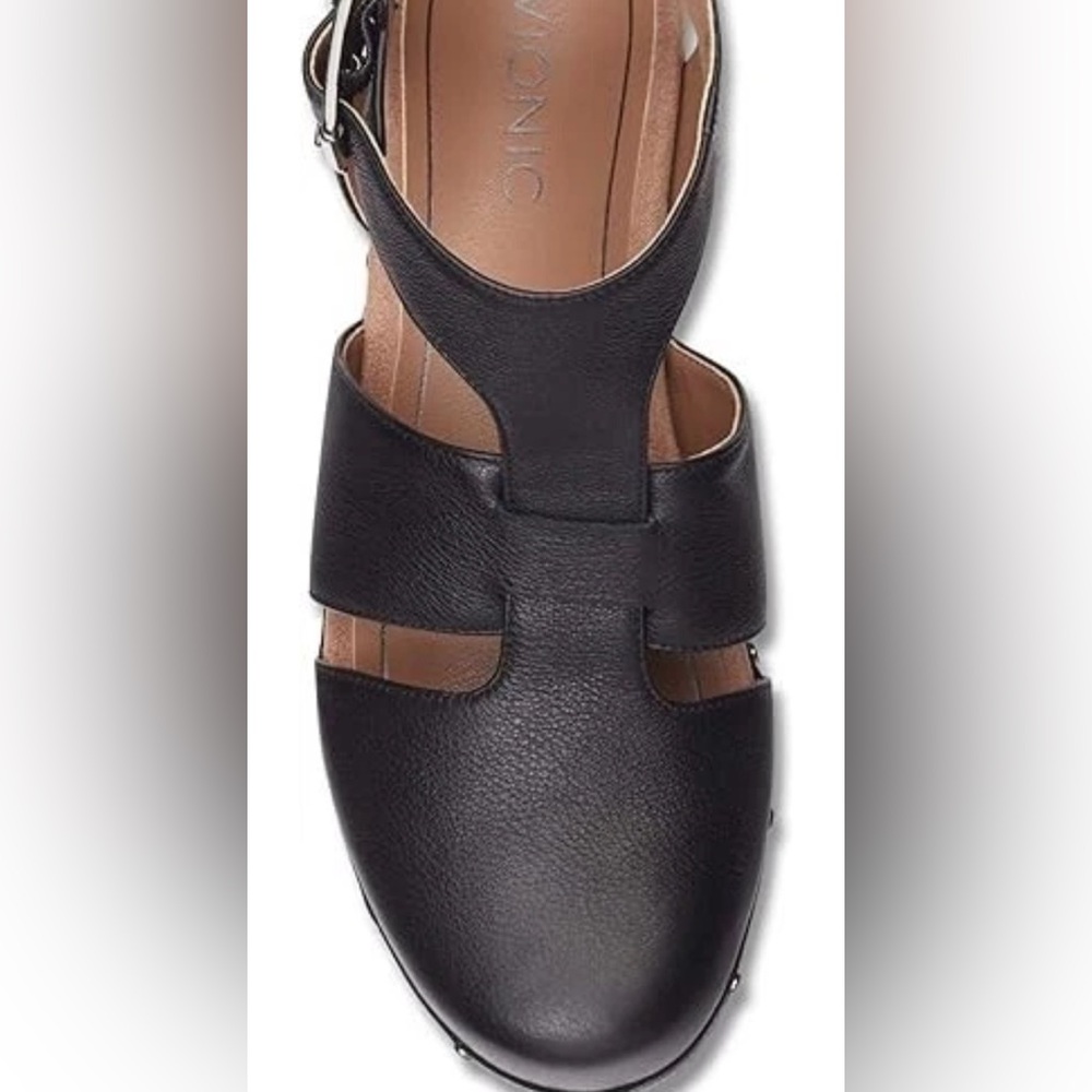Vionic Faye Clog Size 7 Leather T-Strap Comfort Arch Support EUC - Picture 9 of 9
